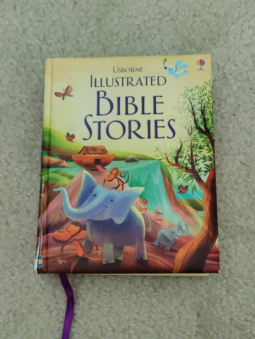 Usborne Illustrated Bible Stories Colorful Padded Hardcover Y2K Limited Edition